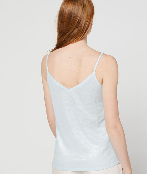 Camiseta metalizada en lino Camiseta metalizada en lino