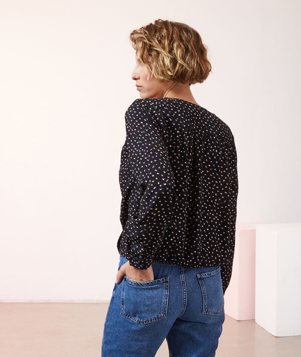 Blouse imprimé cache-coeur Blouse imprimé cache-coeur