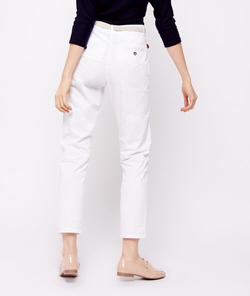 Pantalón con cinturón de algodón bio Pantalón con cinturón de algodón bio