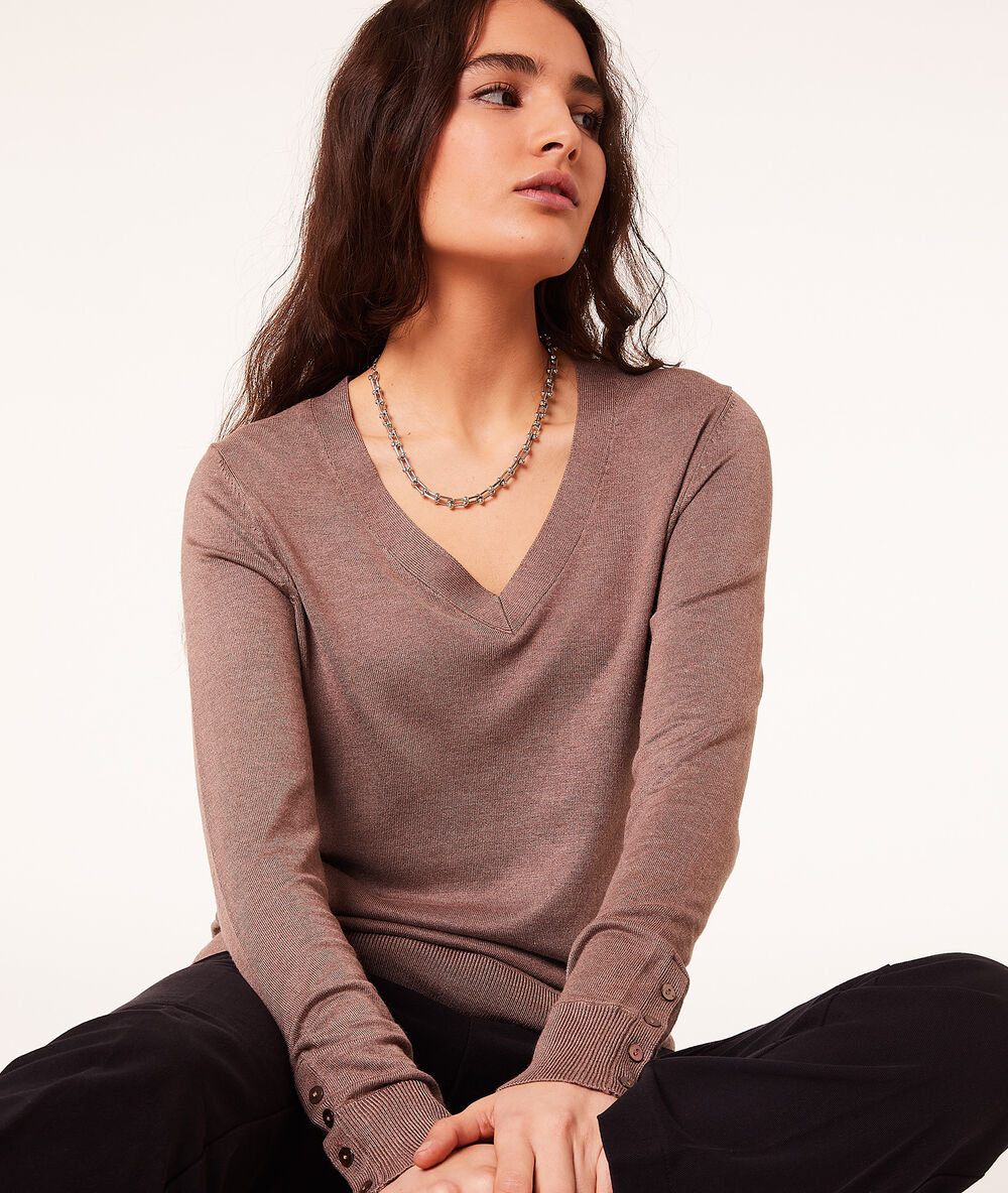 Jersey escote en v c.camel.