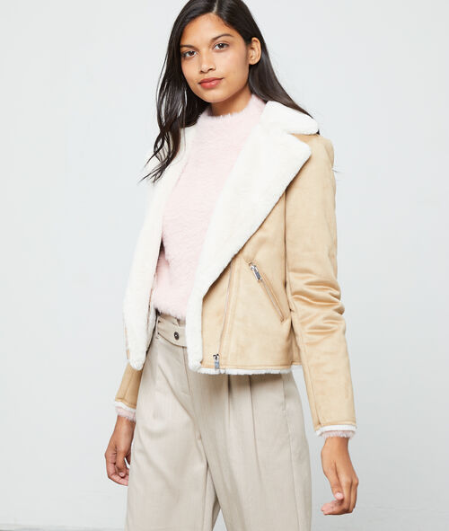 Chaqueta motera con piel Chaqueta motera con piel