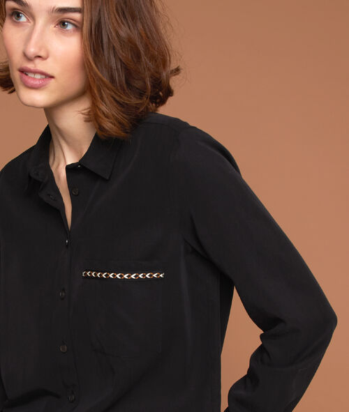 Camisa con bolsillo delantero 100% Tencel Camisa con bolsillo delantero 100% Tencel