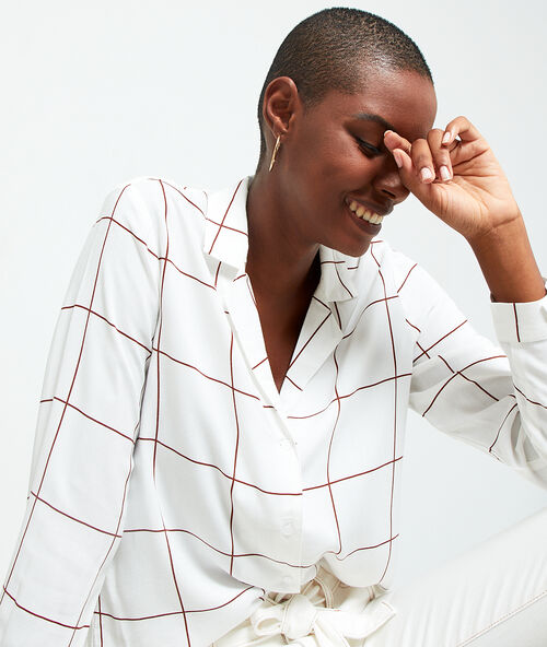Camisa a cuadros crudo.