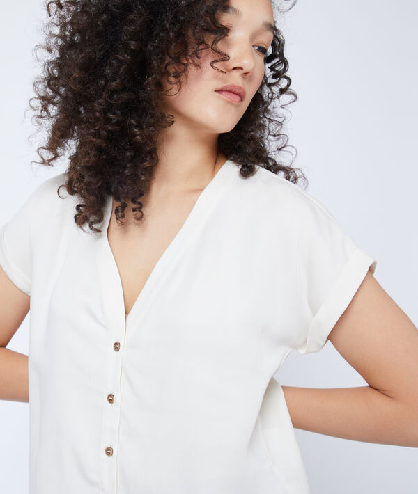 Blusa abotonada de Tencel Blusa abotonada de Tencel