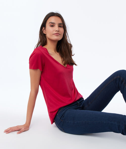 Camiseta lisa escote en V Camiseta lisa escote en V