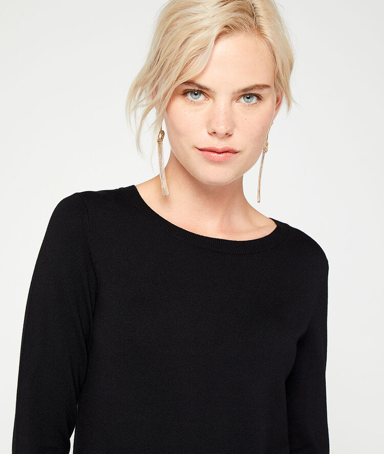 Vestido suéter negro.
