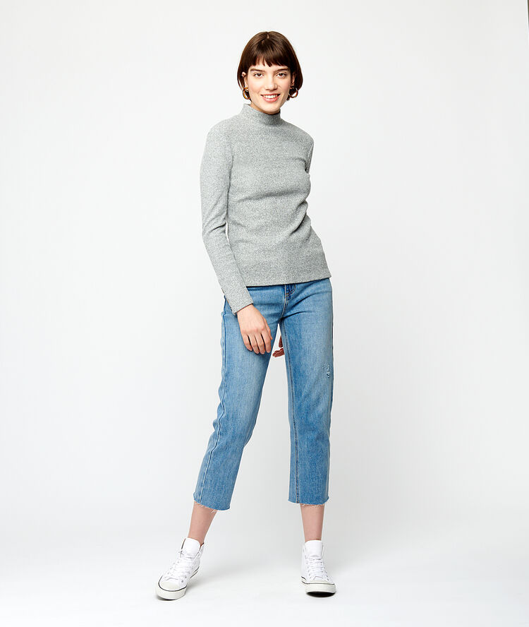 Top de punto fino c.gris.