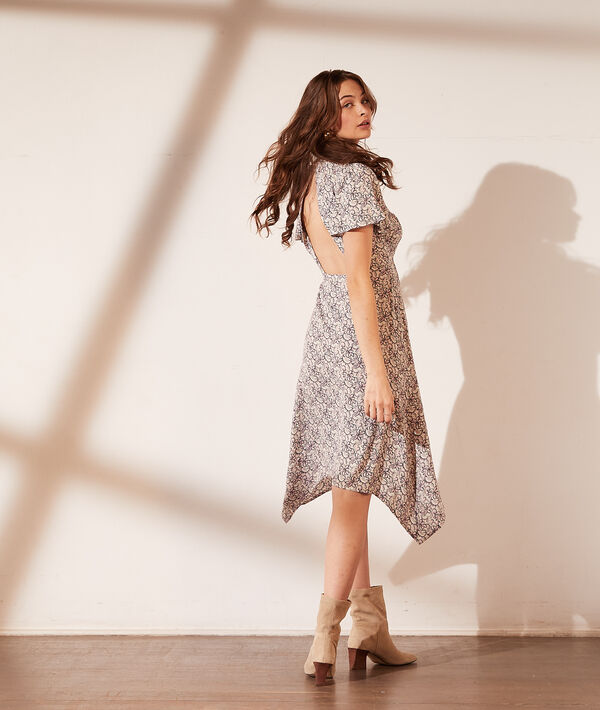 Vestido midi, estampado floral Vestido midi, estampado floral