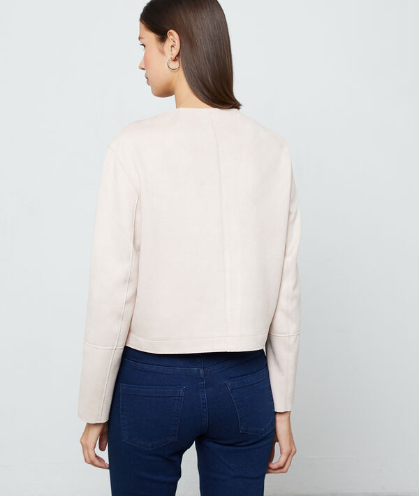 Chaqueta corta efecto ante Chaqueta corta efecto ante