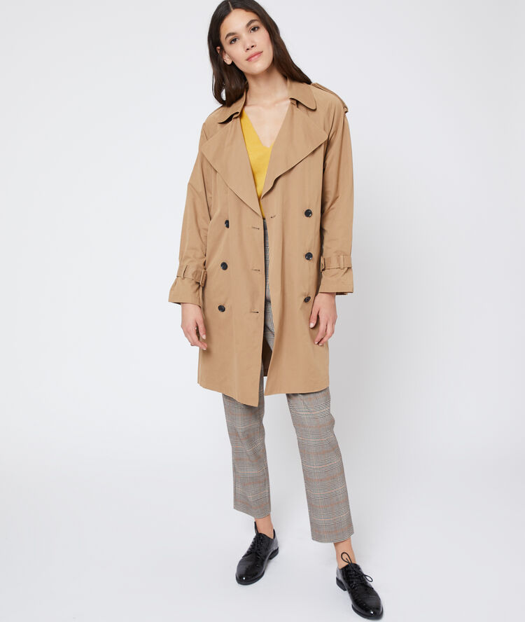 Trench con cinturón c.beige.