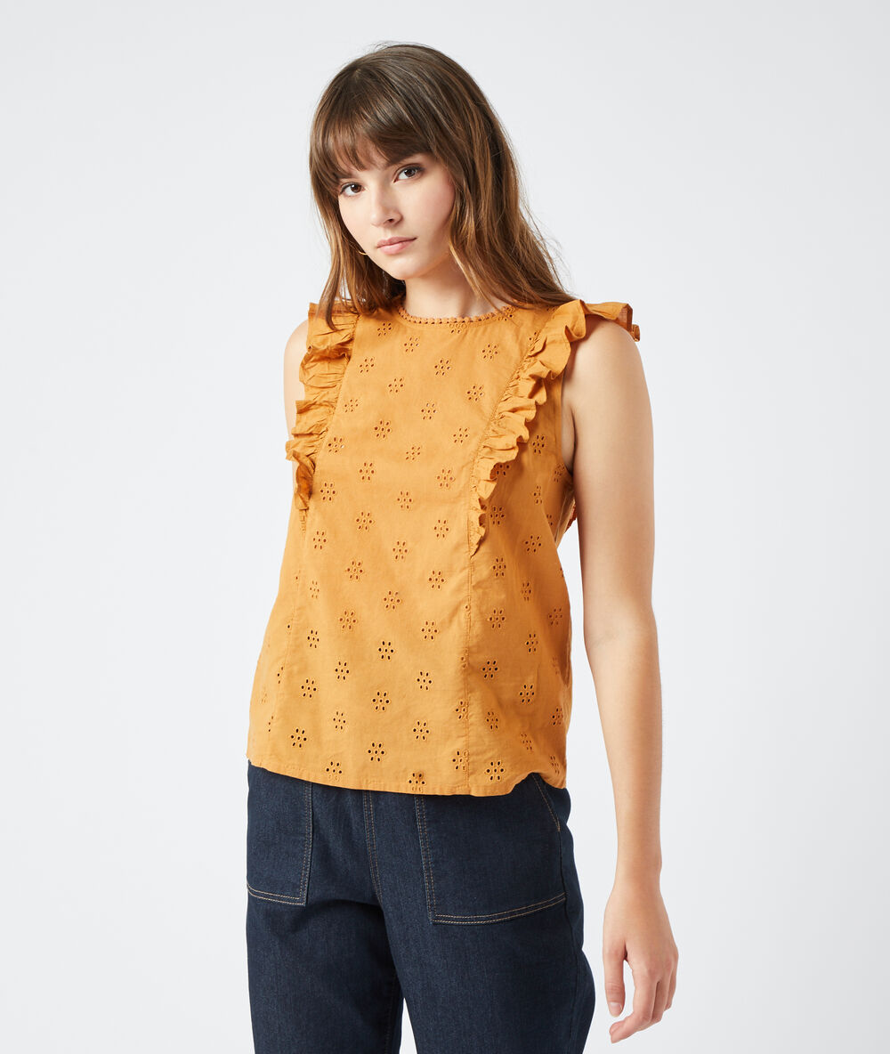 Blusa guipur c.camel.