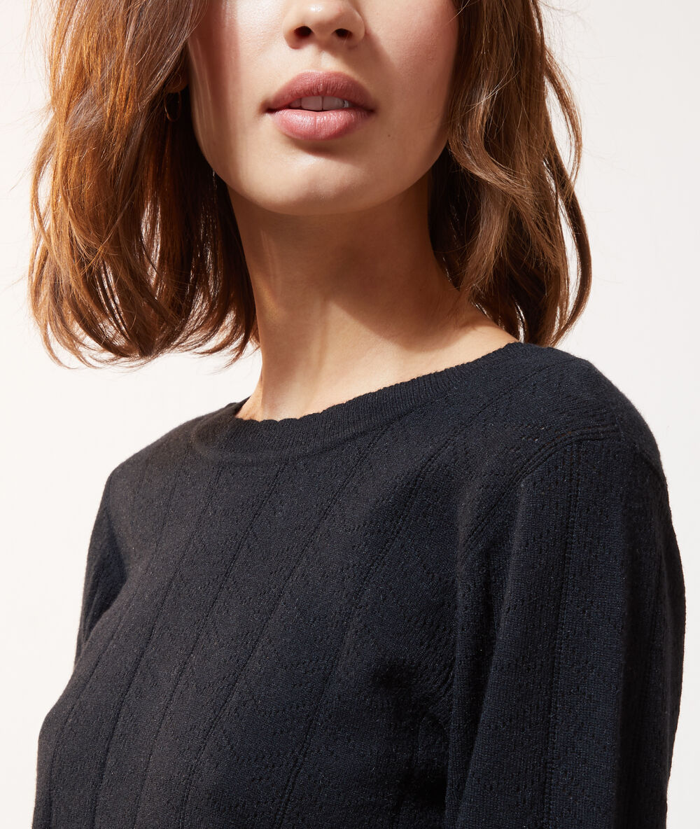 Jersey escote espalda negro.