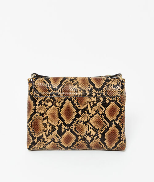 Bolso bandolera estampado serpiente c.beige.