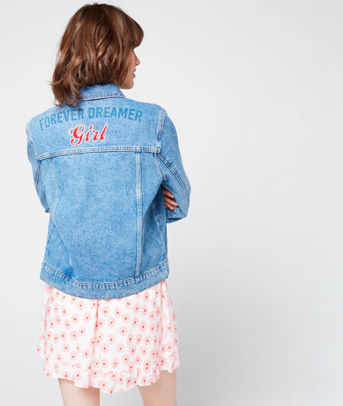 Chaqueta vaquera &lsquo;forever dreamer&rsquo; denim.