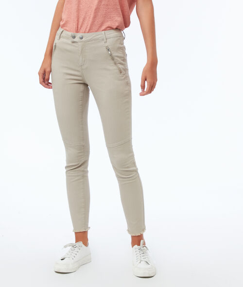 Pantalón estrecho con cremalleras Pantalón estrecho con cremalleras