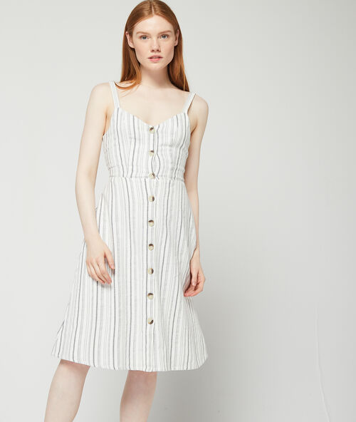 Vestido de algodón anudado en la espalda crudo.