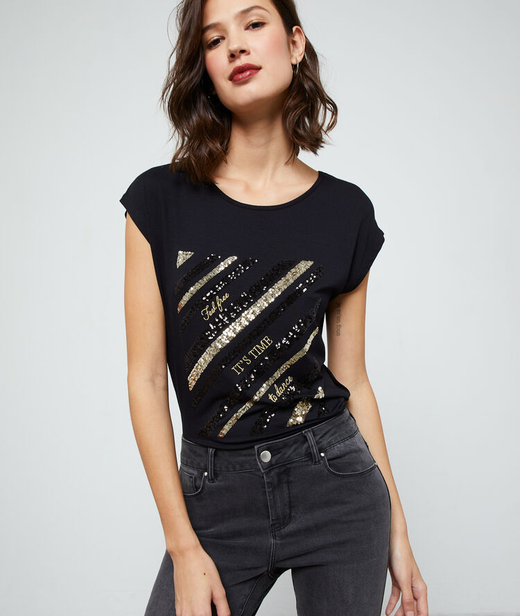 Camiseta ‘feel free it’s time to dance’ negro.