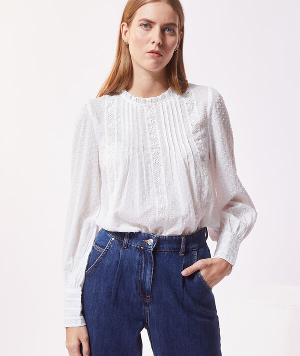 Blouse en dentelle à manches longues Blouse en dentelle à manches longues