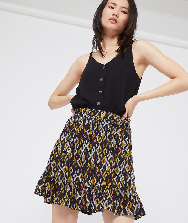 Falda patinadora estampado gráfico Falda patinadora estampado gráfico