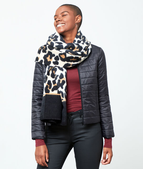 Bufanda plaid estampado leopardo Bufanda plaid estampado leopardo