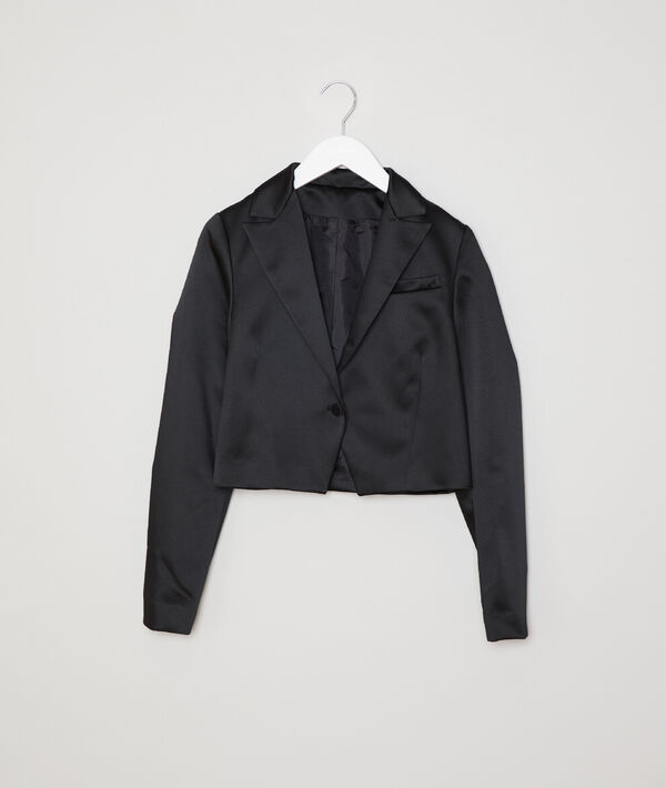Chaqueta entallada satinada Chaqueta entallada satinada