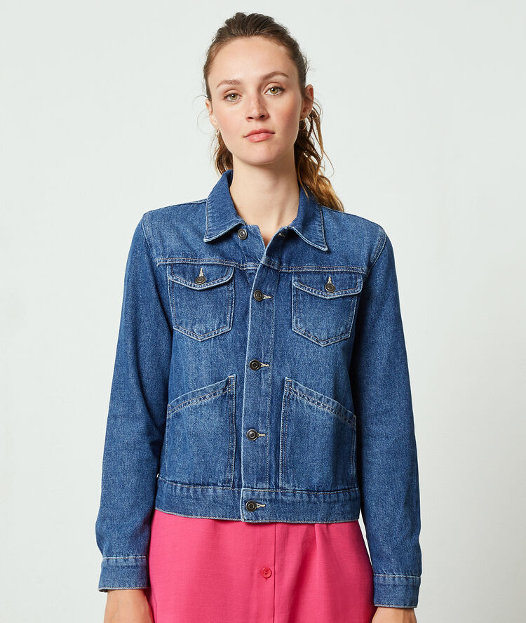 Chaqueta corta vaquera piedra.