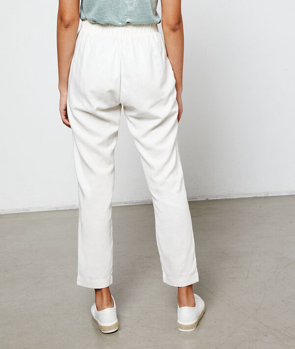 Pantalón de corte zanahoria anudado Pantalón de corte zanahoria anudado