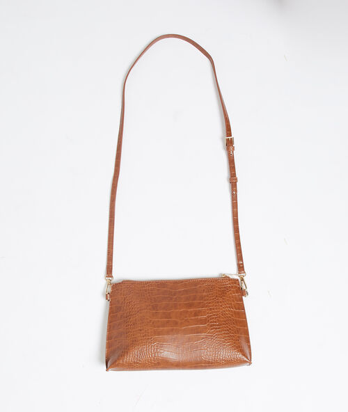 Bolso bandolera efecto cocodrilo sabana.