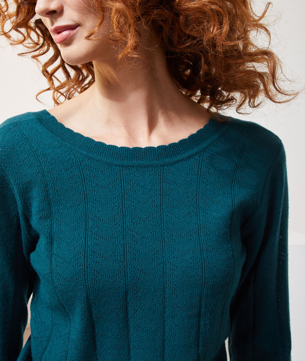 Jersey escote espalda verde.