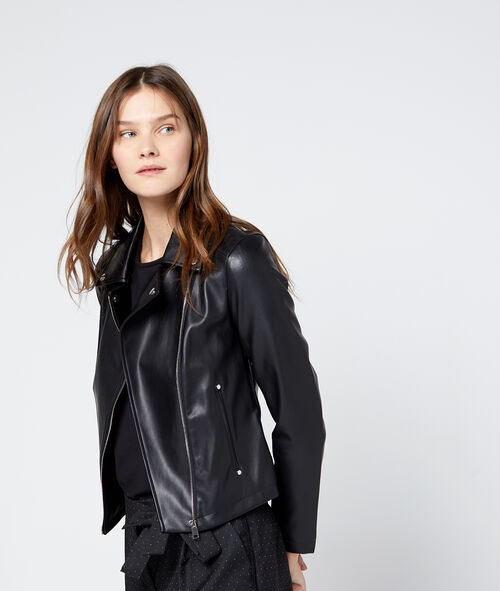 Chaqueta tipo biker efecto piel Chaqueta tipo biker efecto piel
