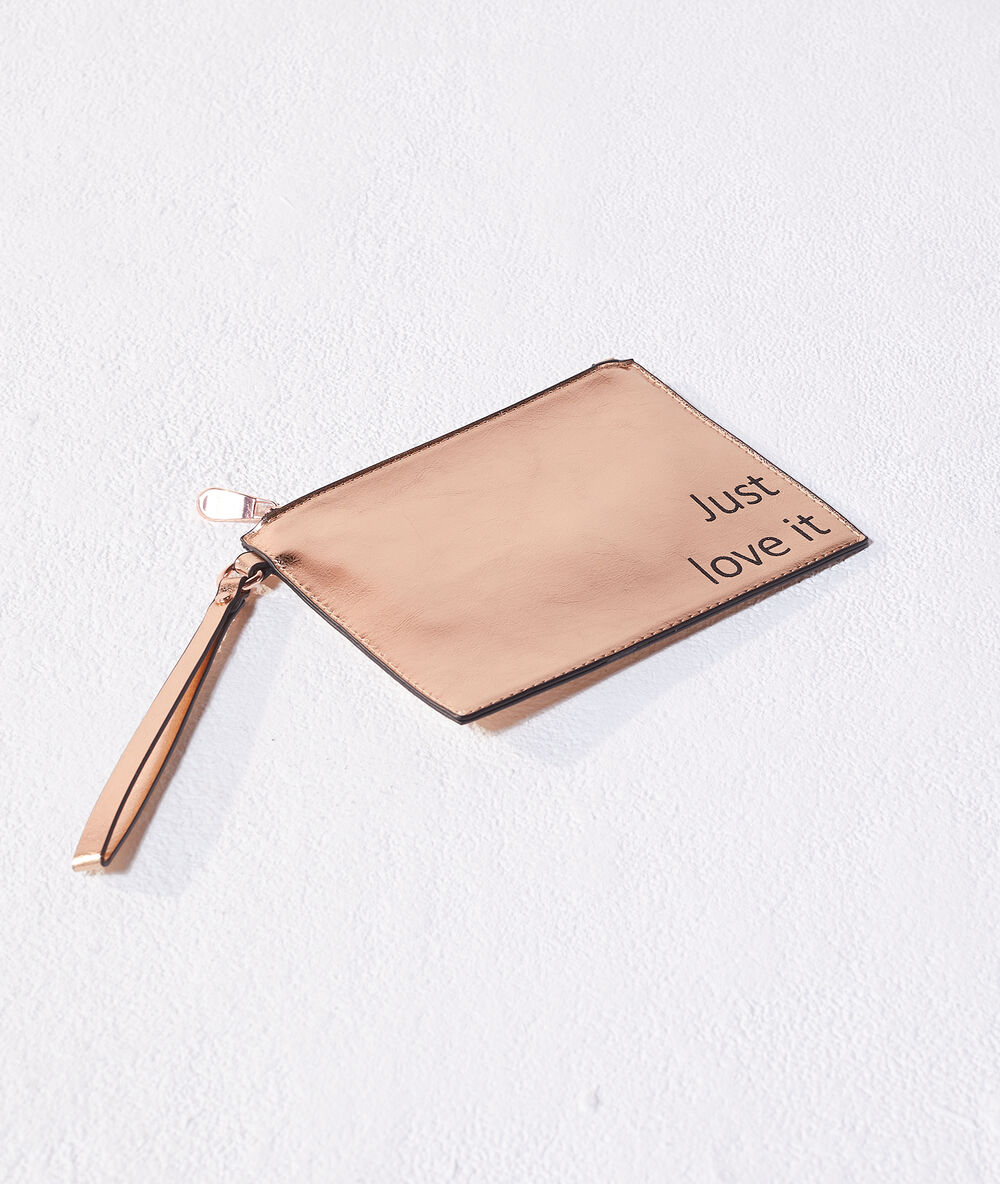 Cartera 'just love it' bronce.