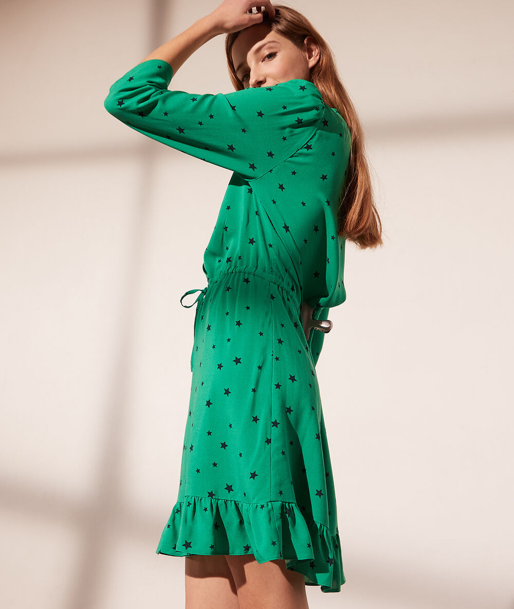 Vestido estampado estrellas clorofila.