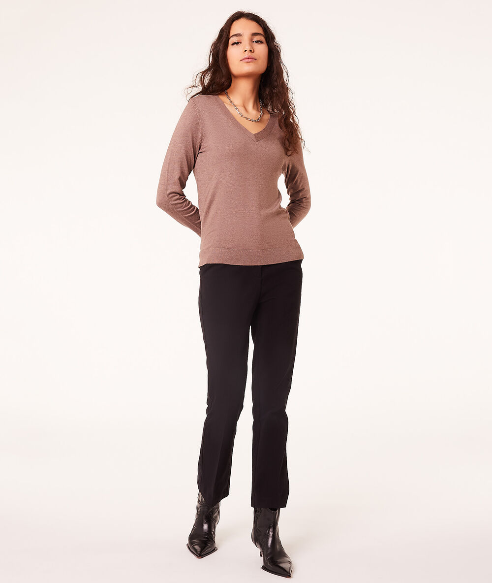 Jersey escote en v c.camel.