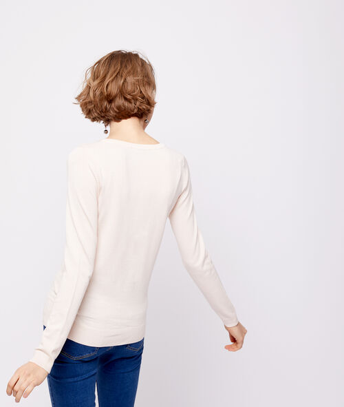 Jersey de punto fino con cuello abotonado Jersey de punto fino con cuello abotonado