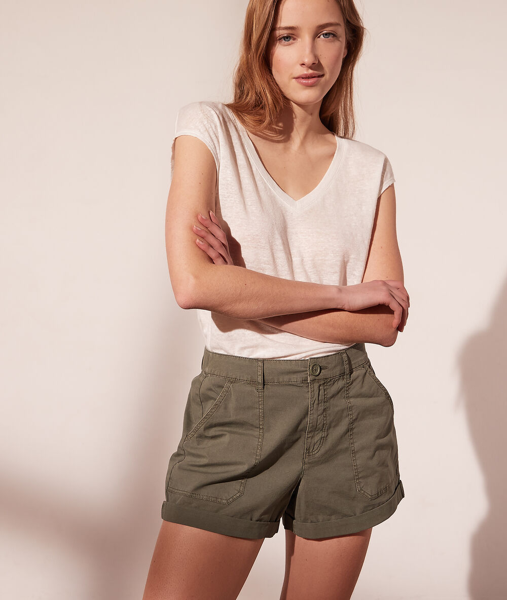 Pantalón corto chino c.kaki.