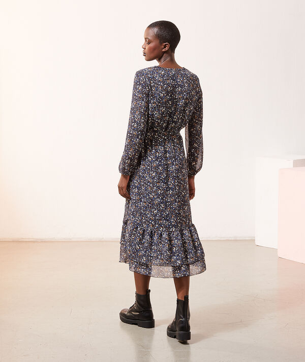 Robe longue cache-cœur imprimé fleuri Robe longue cache-cœur imprimé fleuri