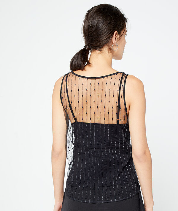 Top de efecto transparente y forro superior Top de efecto transparente y forro superior