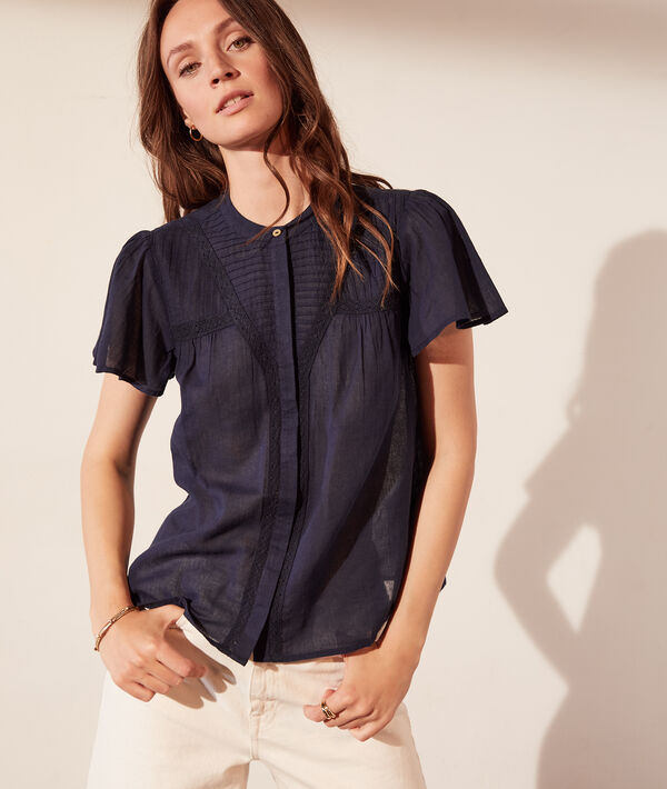 Camisa manga corta con volantes Camisa manga corta con volantes