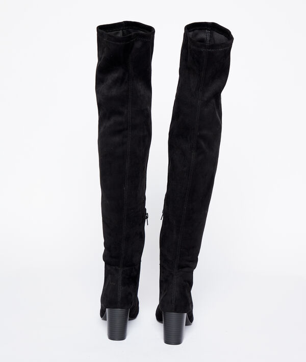 Botas altas de talón efecto ante Botas altas de talón efecto ante