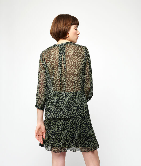 Blusa transparente estampada Blusa transparente estampada