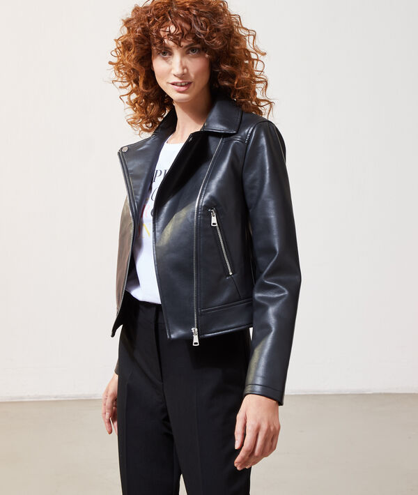 Chaqueta biker efecto piel Chaqueta biker efecto piel