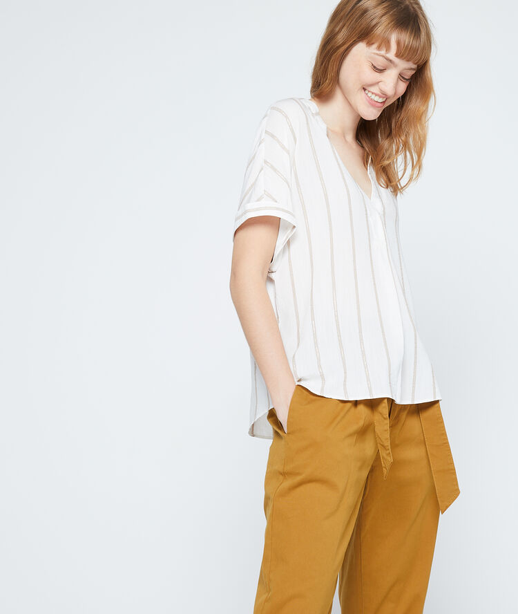 Blusa a rayas c.beige.