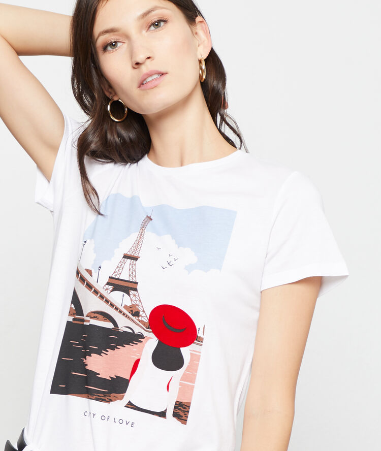 Camiseta 'city of love' blanco.