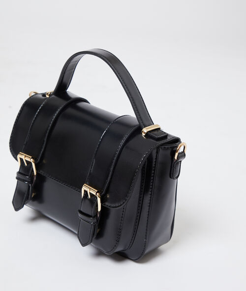Bolso maletín de mano negro.