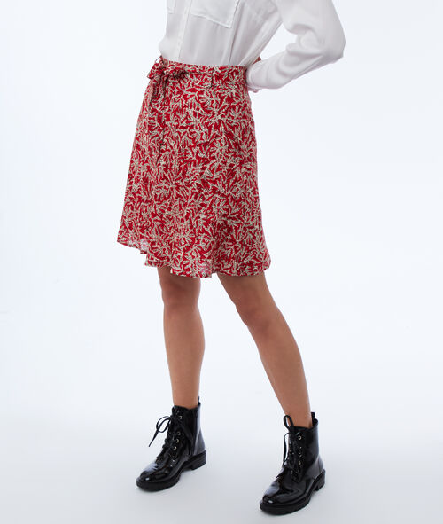 Falda estampada con cinturón Falda estampada con cinturón