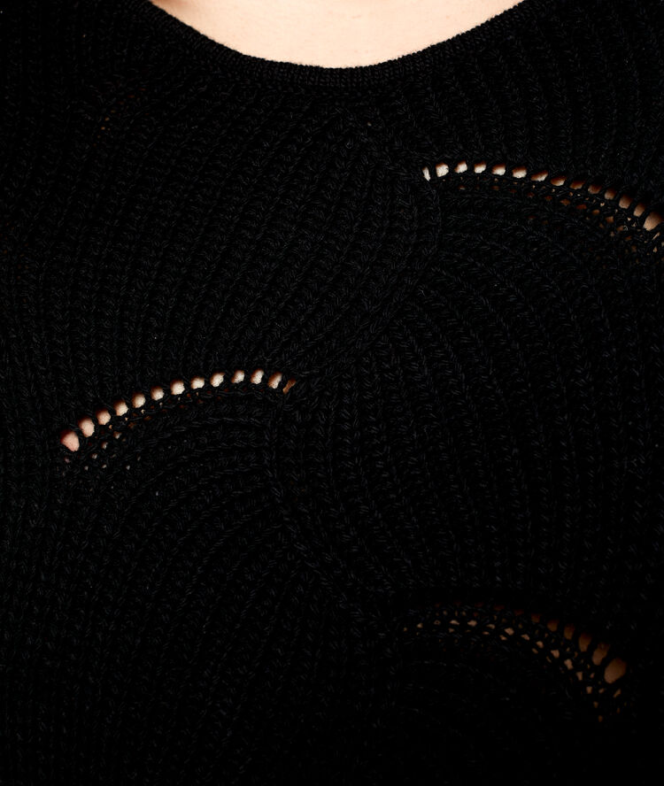 Jersey de punto grueso negro.