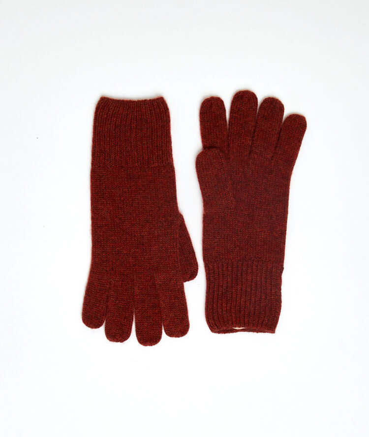 Guantes de cachemira rojo.
