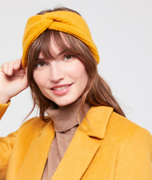 Headband uni ocre.