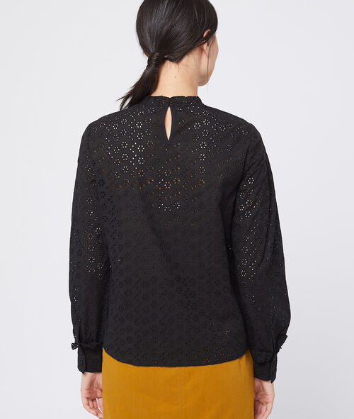 Blusa de algodón de guipir Blusa de algodón de guipir