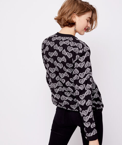 Bomber estampado de corazones Bomber estampado de corazones